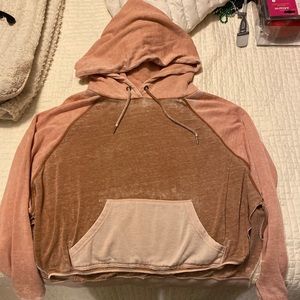 Free people pink hoodie